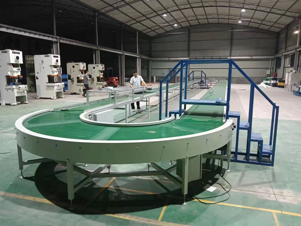 180°轉(zhuǎn)彎皮帶機U型線