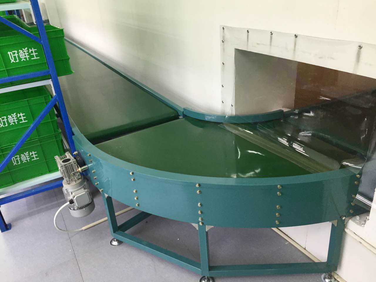 生鮮轉(zhuǎn)彎皮帶機